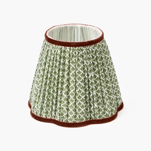 Mrs. Alice Olive & Chocolate Lotus Lampshade (18cm)< Lampshades