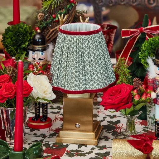 Mrs. Alice Olive & Red Lotus Lampshade (18cm)< Lampshades