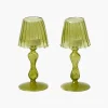 Mrs. Alice Olive Glass Lantern Tea Light Holder (Pair) - 18 cm< Summer Glassware | Summer Candleware