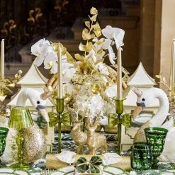 Mrs. Alice Olive Glass Lantern Tea Light Holder Set< Summer Glassware | Summer Candleware