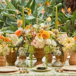 Mrs. Alice Olive Glass Lantern Tea Light Holder Set< Summer Glassware | Summer Candleware