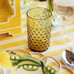 Mrs. Alice Olive Green Hobnail Jug & Glasses (Set of 6)< Glassware Sets