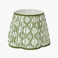 Mrs. Alice Olive Green Ikat Lampshade (30cm)< Lampshades