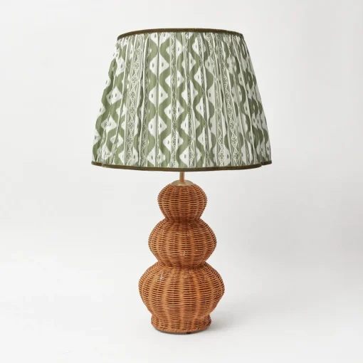 Mrs. Alice Olive Green Ikat Lampshade (40cm)< Lampshades