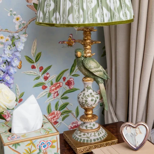 Mrs. Alice Olive Green Ikat Lampshade (30cm)< Lampshades