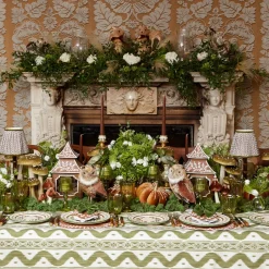 Mrs. Alice Olive Green Ikat Tablecloth< Tablecloths | For The Hostess