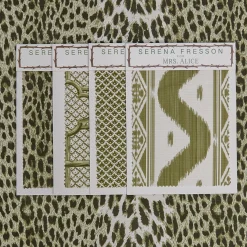 Mrs. Alice Olive Green Leopard Fabric< Serena Fresson Fabrics