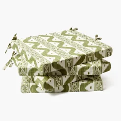 Mrs. Alice Olive Ikat Seat Pad Cushions (Set of 4)< Cushions