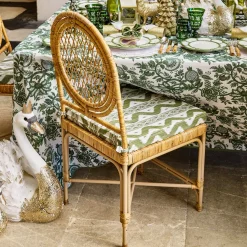 Mrs. Alice Olive Ikat Seat Pad Cushion< Cushions