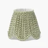 Mrs. Alice Olive Lotus Deep Scalloped Lampshade (18cm)< Lampshades