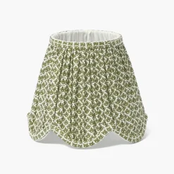 Mrs. Alice Olive Lotus Deep Scalloped Lampshade (18cm)< Lampshades