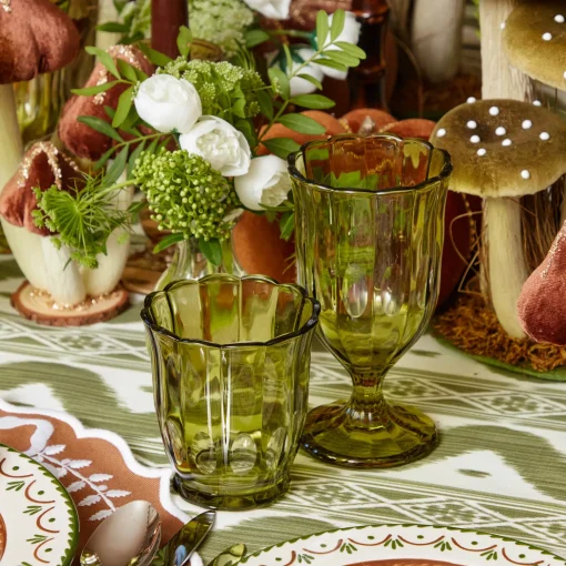 Mrs. Alice Olive Scalloped Water Glasses (Set of 6)< Glasses