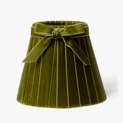 Mrs. Alice Olive Velvet Bow Lampshade (18cm)< Lampshades