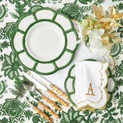 Mrs. Alice Olivia White & Gold Napkins (Set of 4)< Napkins | Mrs. Alice Monogram