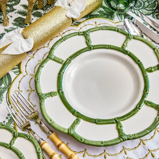 Mrs. Alice Olivia White & Gold Placemats (Set of 4)< Placemats