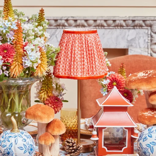 Mrs. Alice Orange Lotus Lampshade (18cm)< Lampshades