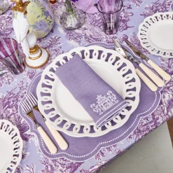 Mrs. Alice Pagoda Lilac Linen Napkins (Set of 4)< Napkins