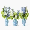 Mrs. Alice Pale Blue Hand Painted Tole Bud Vases (Set of 3)< Vases | Vases & Planters