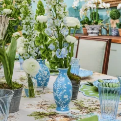 Mrs. Alice Pale Blue Hand Painted Tole Bud Vases (Set of 3)< Vases | Vases & Planters