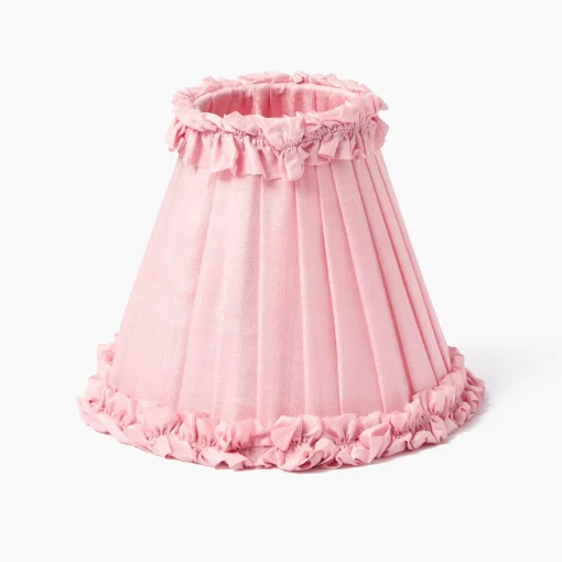 Mrs. Alice Pale Pink Silk Frilled Lampshade (18cm)< Lampshades