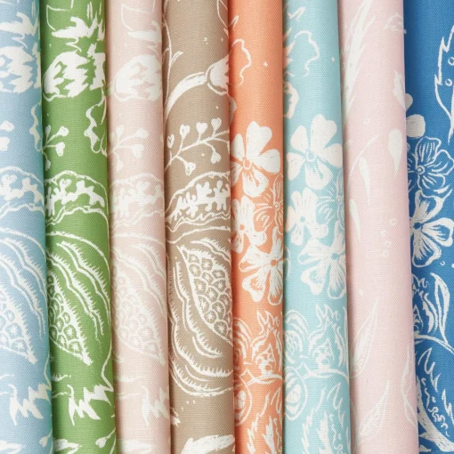 Mrs. Alice Palm Beach Pink Chelsea Square Fabric< Serena Fresson Fabrics