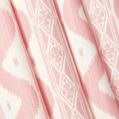 Mrs. Alice Palm Beach Pink Ikat Stripe Fabric< Serena Fresson Fabrics