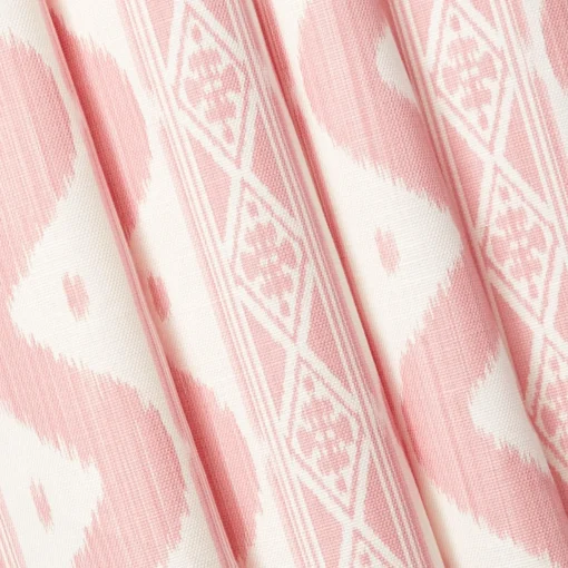Mrs. Alice Palm Beach Pink Ikat Stripe Fabric< Serena Fresson Fabrics