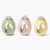 Mrs. Alice Pastel Bunny in Egg (Set of 3)< Spring Decorations