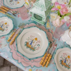 Mrs. Alice Patricia Blue Bamboo Dinner & Starter Plates (Set of 8)< Summer Crockery | Crockery Sets