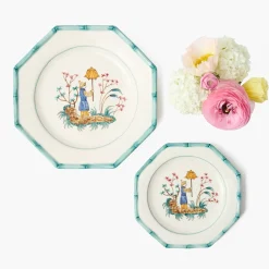 Mrs. Alice Patricia Blue Bamboo Starter Plate< Summer Crockery | Starter Plates