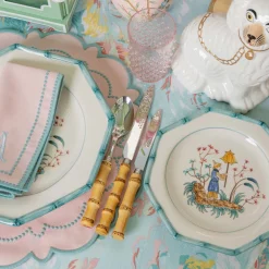 Mrs. Alice Patricia Blue Bamboo Starter Plate< Summer Crockery | Starter Plates