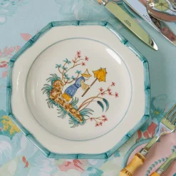 Mrs. Alice Patricia Blue Bamboo Starter Plates (Set of 4)< Summer Crockery | Starter Plates
