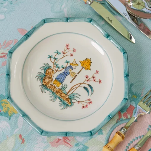 Mrs. Alice Patricia Blue Bamboo Starter Plates (Set of 4)< Summer Crockery | Starter Plates