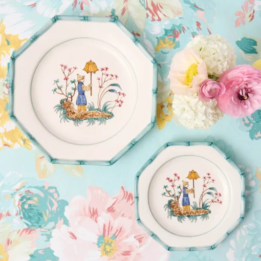 Mrs. Alice Patricia Blue Bamboo Starter Plates (Set of 4)< Summer Crockery | Starter Plates