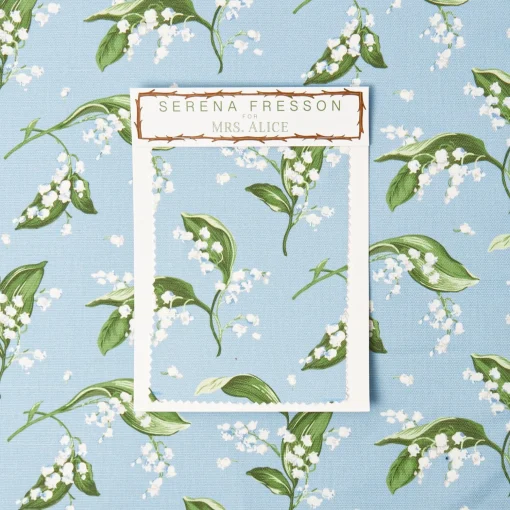 Mrs. Alice Pebble Lily of the Valley Fabric< Serena Fresson Fabrics