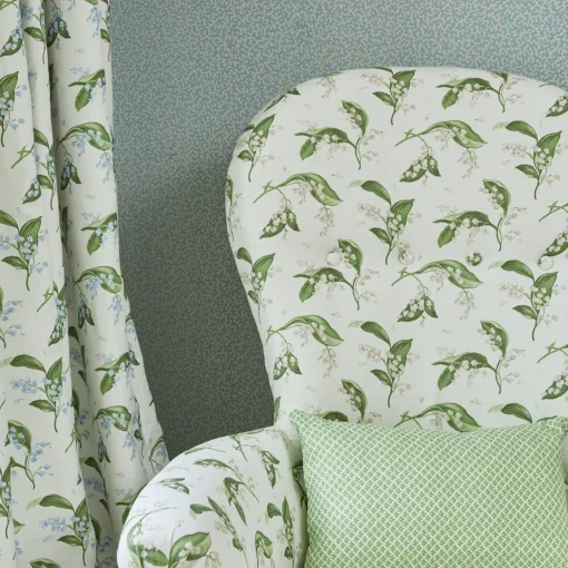 Mrs. Alice Pebble Lily of the Valley Fabric< Serena Fresson Fabrics