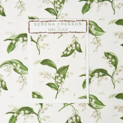 Mrs. Alice Pebble Lily of the Valley Fabric< Serena Fresson Fabrics