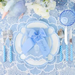 Mrs. Alice Personalisable Blue Grosgrain Bow< Napkin Rings & Bows | Mrs. Alice Monogram