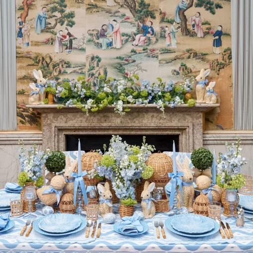 Mrs. Alice Personalisable Blue Grosgrain Bow< Napkin Rings & Bows | Mrs. Alice Monogram