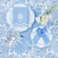 Mrs. Alice Personalisable Blue Grosgrain Bow< Napkin Rings & Bows | Mrs. Alice Monogram