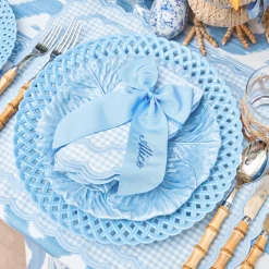 Mrs. Alice Personalisable Blue Grosgrain Bow< Napkin Rings & Bows | Mrs. Alice Monogram