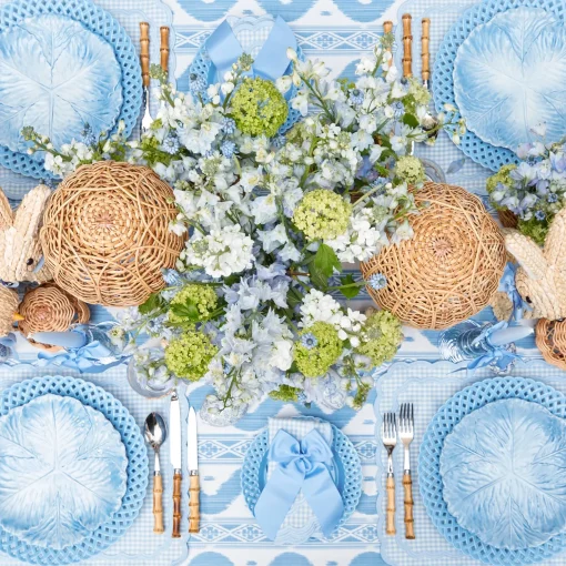 Mrs. Alice Personalisable Blue Grosgrain Bow< Napkin Rings & Bows | Mrs. Alice Monogram