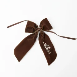 Mrs. Alice Personalisable Chocolate Bow< Napkin Rings & Bows | Mrs. Alice Monogram