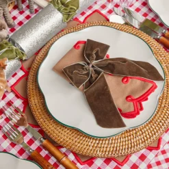 Mrs. Alice Personalisable Chocolate Bow< Napkin Rings & Bows | Mrs. Alice Monogram