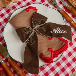 Mrs. Alice Personalisable Chocolate Bow< Napkin Rings & Bows | Mrs. Alice Monogram