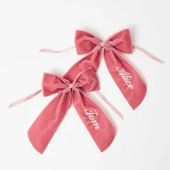 Mrs. Alice Personalisable Dusty Pink Bow< Napkin Rings & Bows | Mrs. Alice Monogram