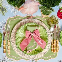 Mrs. Alice Personalisable Dusty Pink Bow< Napkin Rings & Bows | Mrs. Alice Monogram