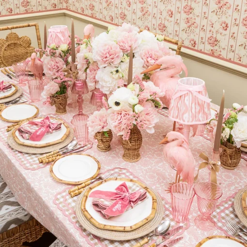 Mrs. Alice Personalisable Dusty Pink Bow< Napkin Rings & Bows | Mrs. Alice Monogram