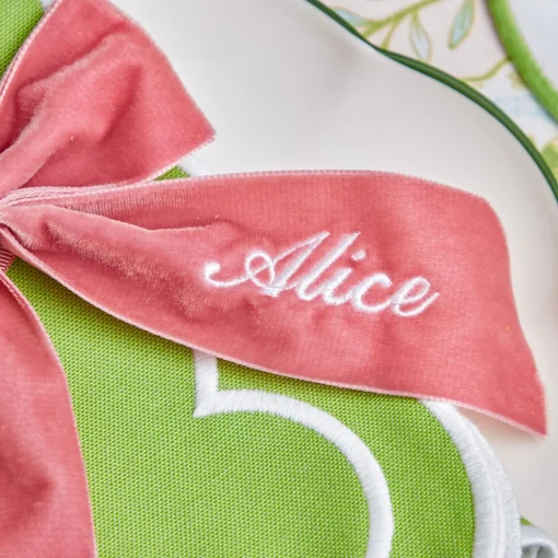 Mrs. Alice Personalisable Dusty Pink Bow< Napkin Rings & Bows | Mrs. Alice Monogram
