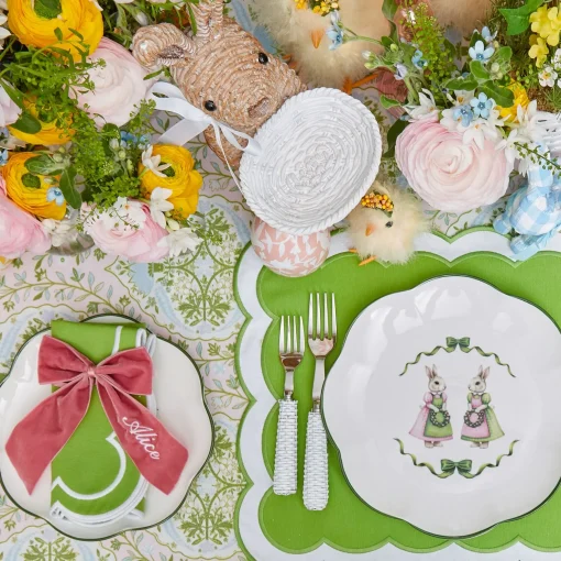 Mrs. Alice Personalisable Dusty Pink Bow< Napkin Rings & Bows | Mrs. Alice Monogram